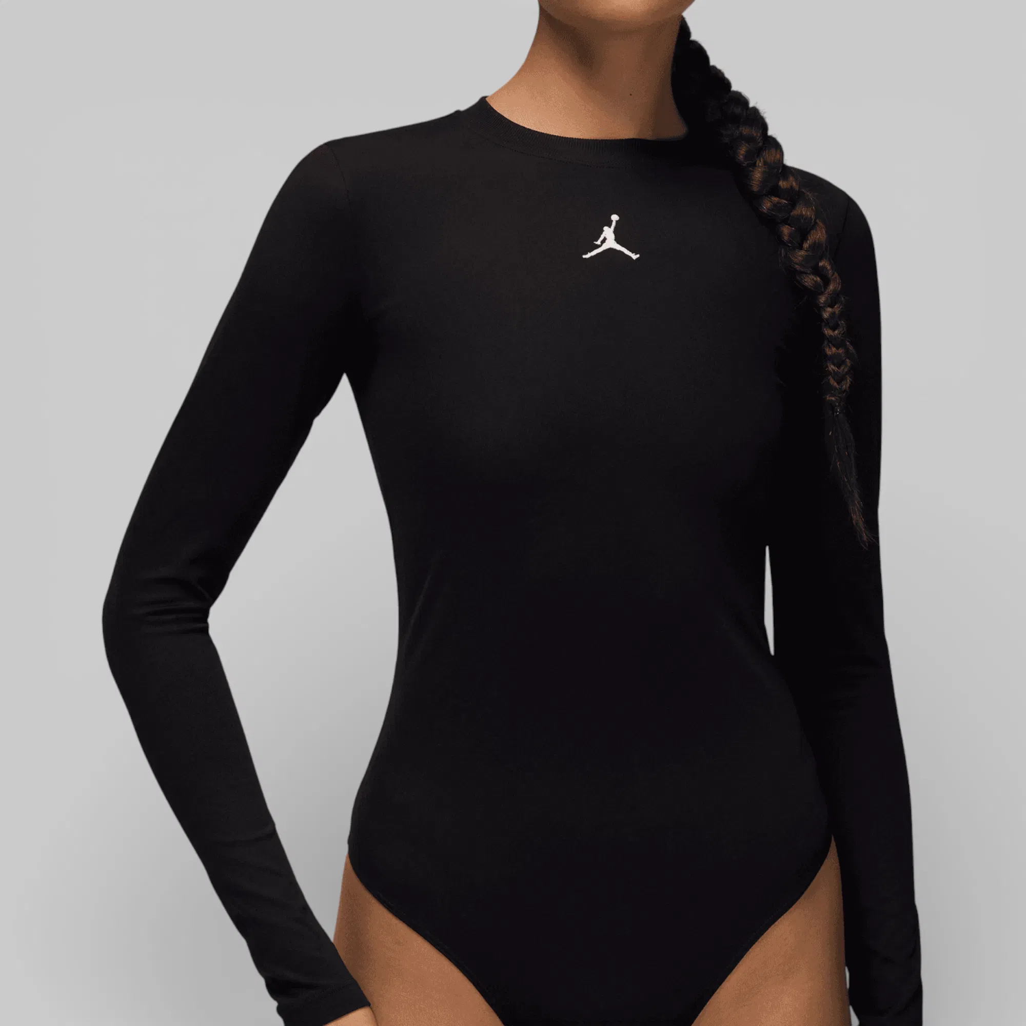 Air Jordan Brooklyn Long Sleeve Bodysuit - Black/White
