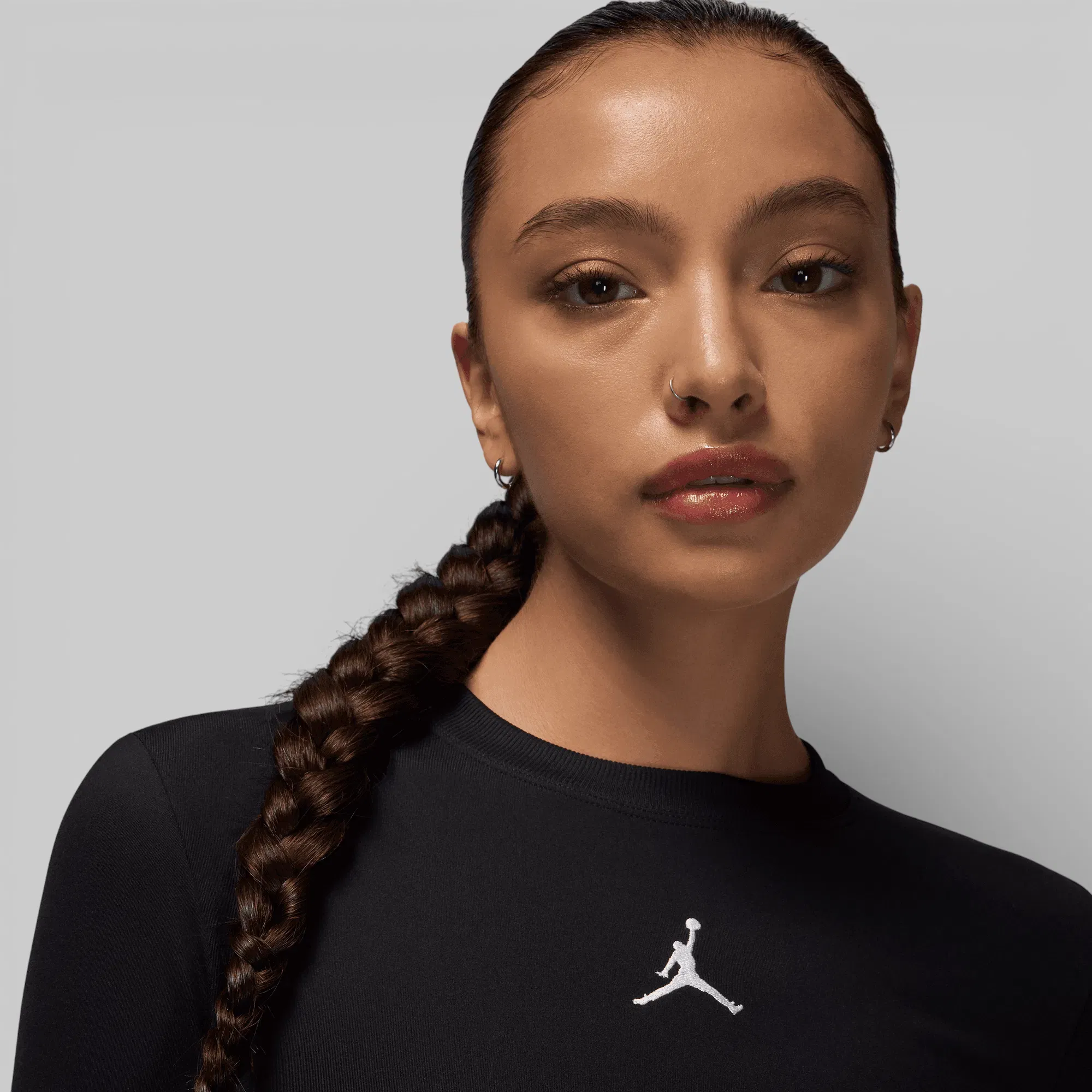 Air Jordan Brooklyn Long Sleeve Bodysuit - Black/White