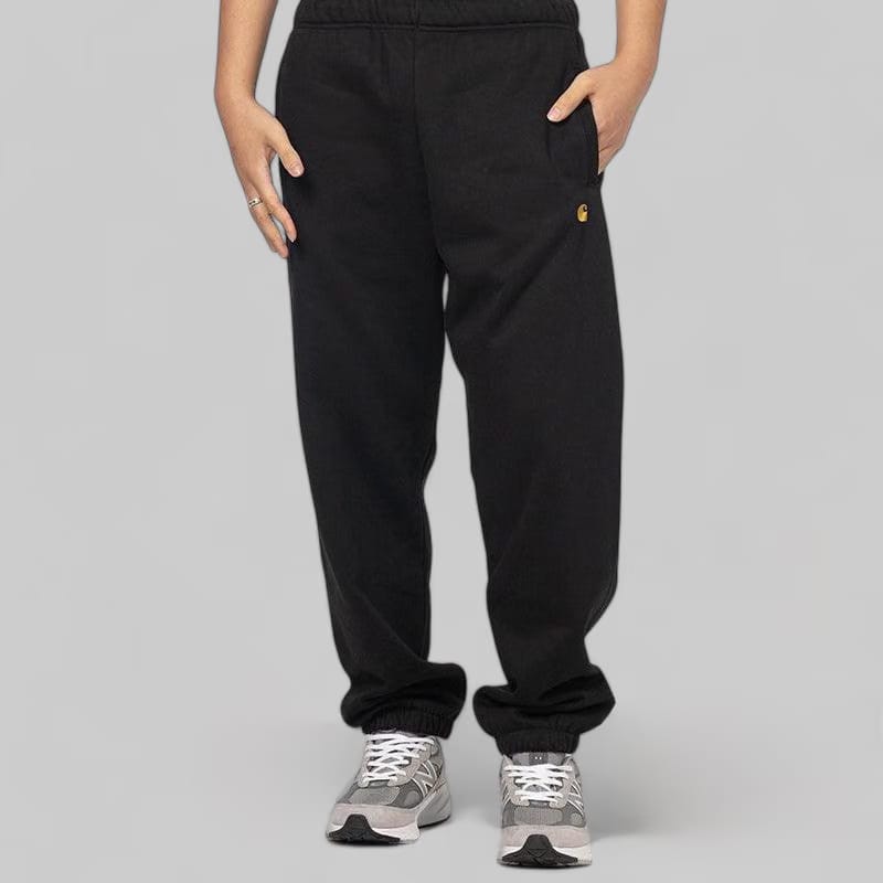 Carhartt WIP Chase Sweatpant - Black/Gold