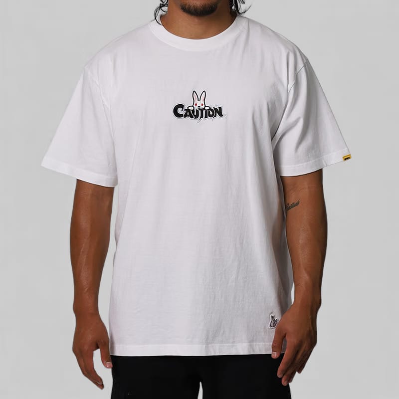 FR2 CAUTION Rabbit T-Shirt - White