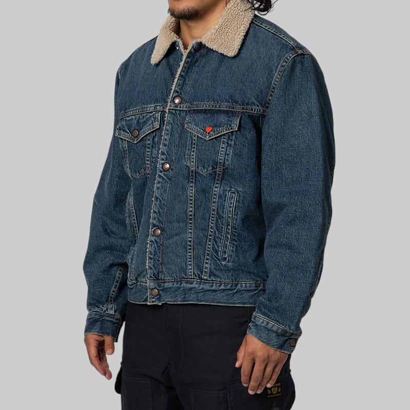 Human Made Boa Lined Denim Jacket - Indigo
