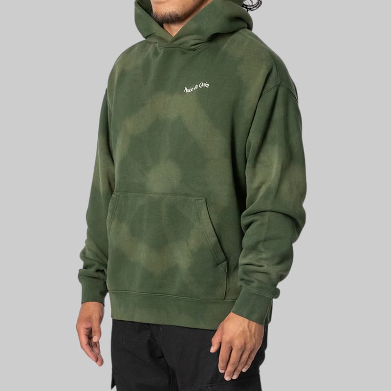 Museum of Peace & Quiet Wordmark Tie Dye Hoodie - Forest