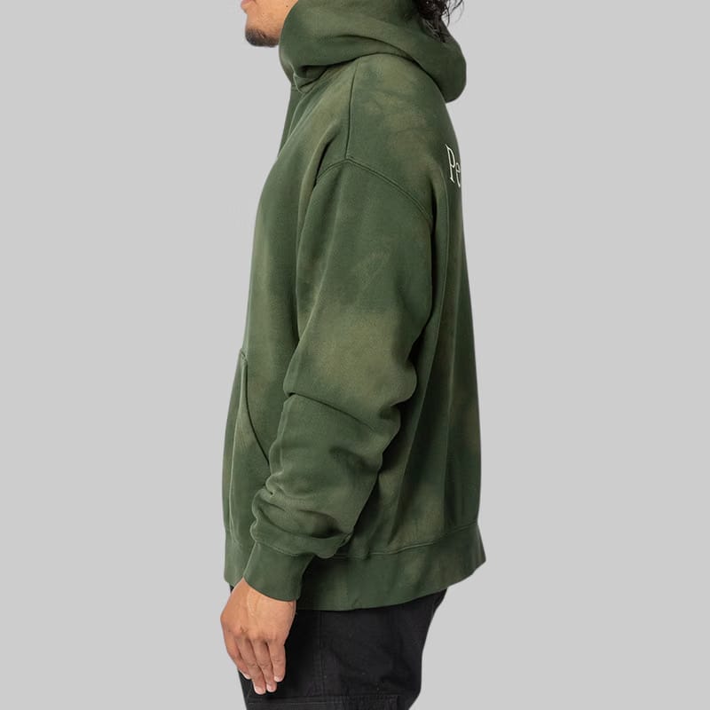 Museum of Peace & Quiet Wordmark Tie Dye Hoodie - Forest
