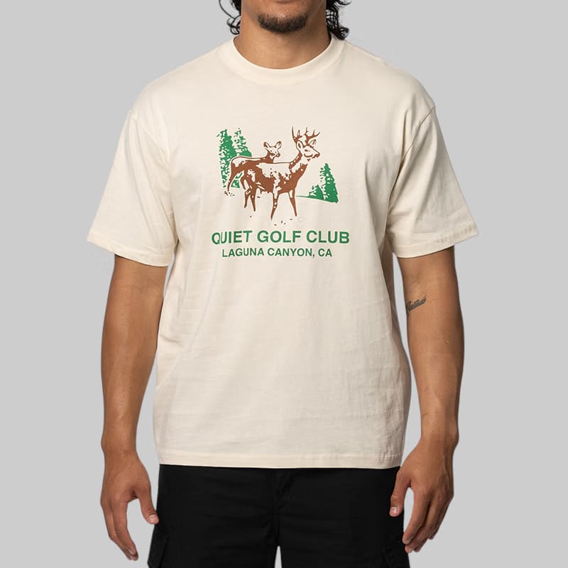 Quiet Golf Laguna Canyon T-Shirt - Bone