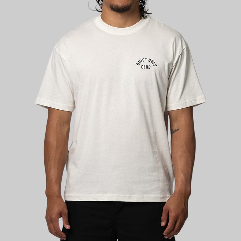 Quiet Golf Stencil T-Shirt - White