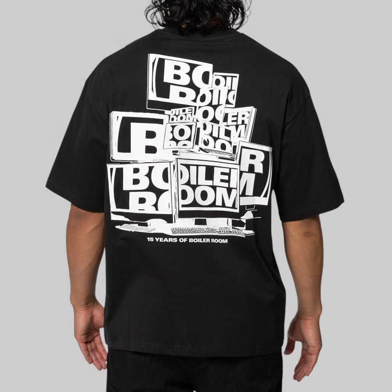 Boiler Room 15 Years Monitor T-Shirt - Black