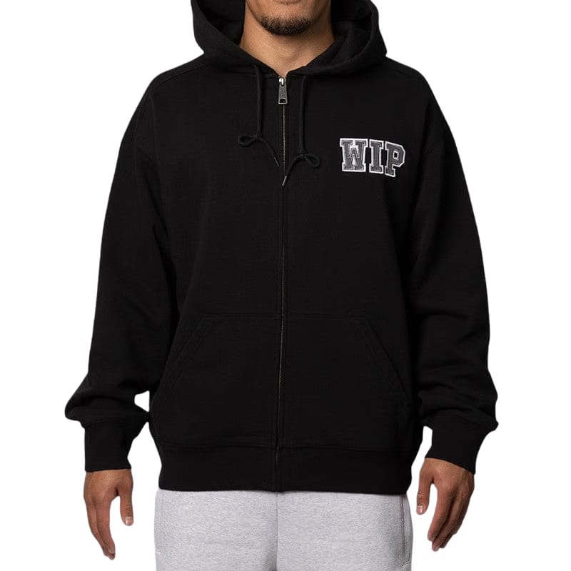 Carhartt WIP Hooded Mini WIP Sweat Jacket - Black Stone Washed