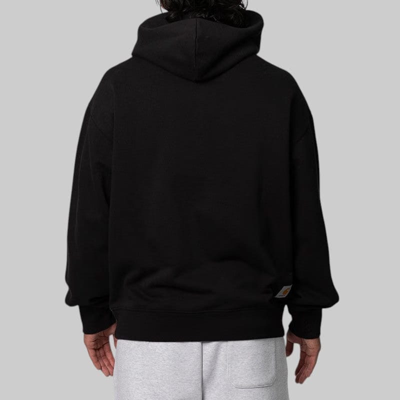 Carhartt WIP Hooded Mini WIP Sweat Jacket - Black Stone Washed