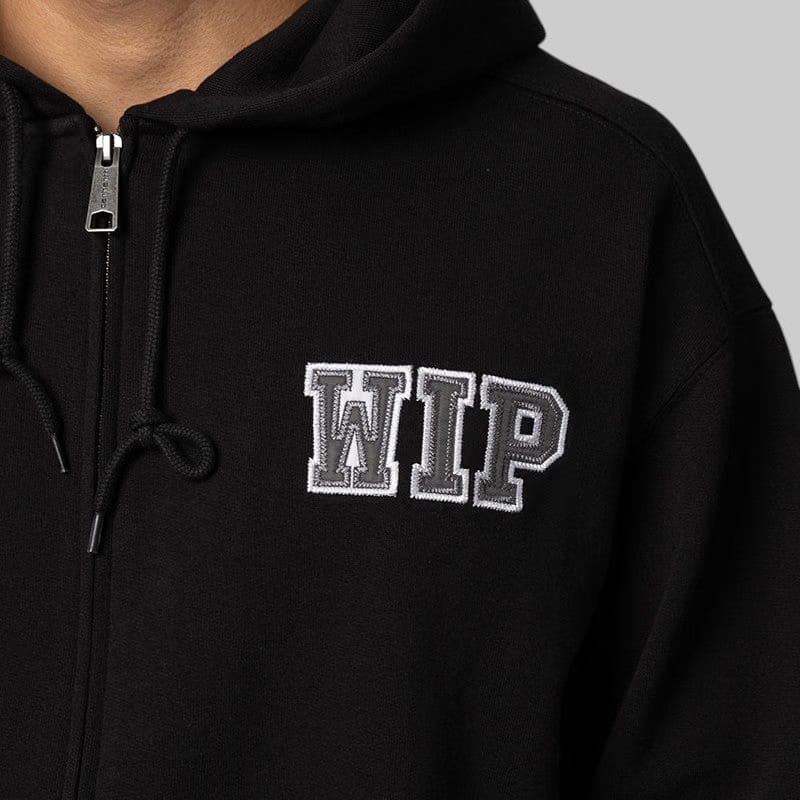 Carhartt WIP Hooded Mini WIP Sweat Jacket - Black Stone Washed