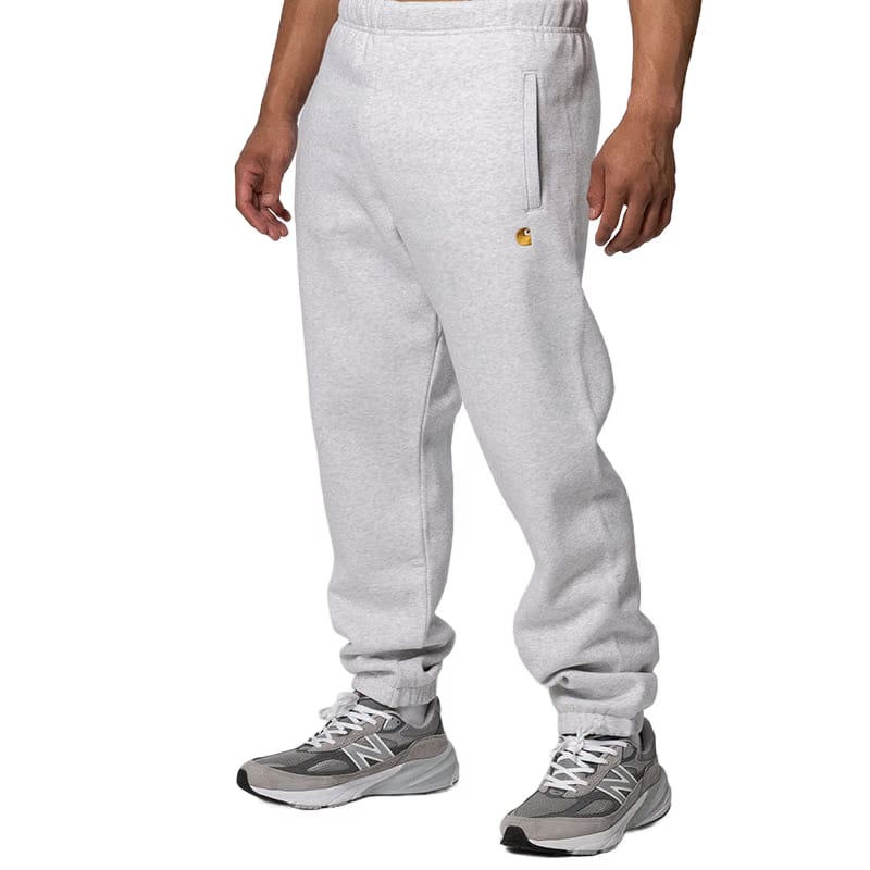 Carhartt WIP Chase Sweat Pant - Ash Heather/Gold