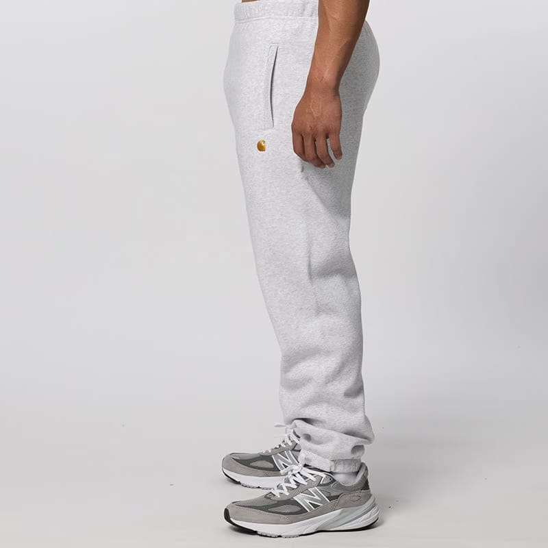 Carhartt WIP Chase Sweat Pant - Ash Heather/Gold