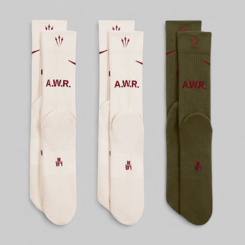 Nike NOCTA Crew Sock (3 Pack) - Light Orewood Brown/ Cargo Khaki