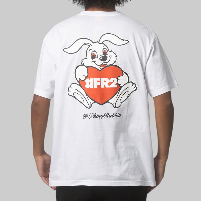 FR2 Heart Rabbit T-Shirt - White