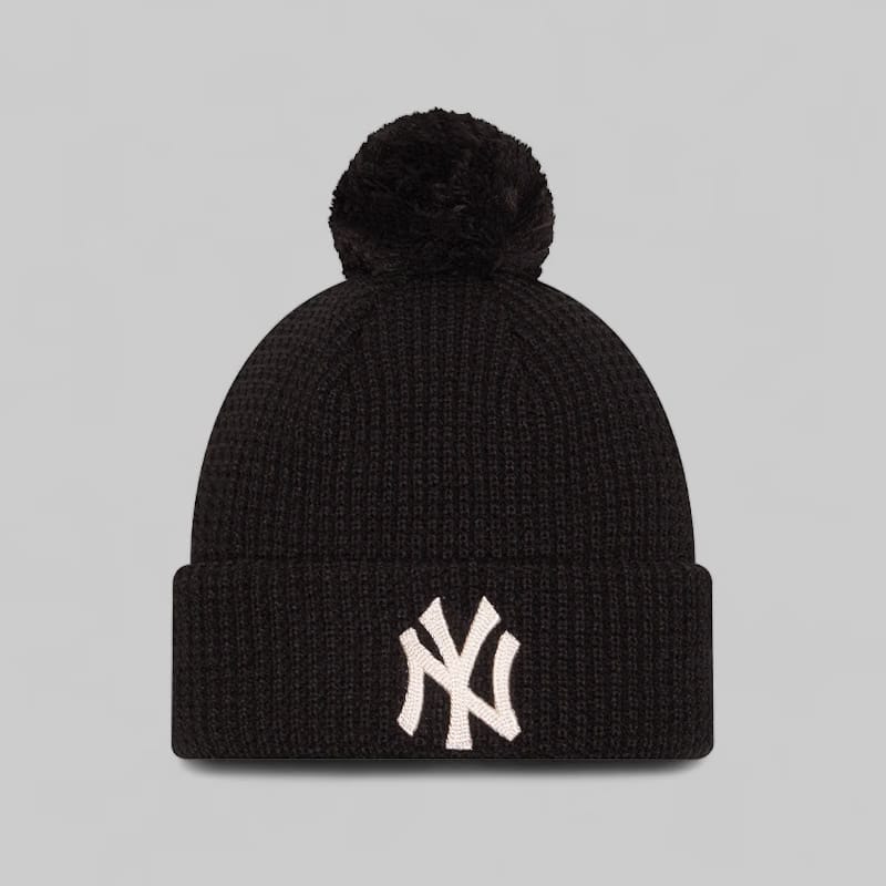 New Era New York Yankees Waffle Beanie - Black