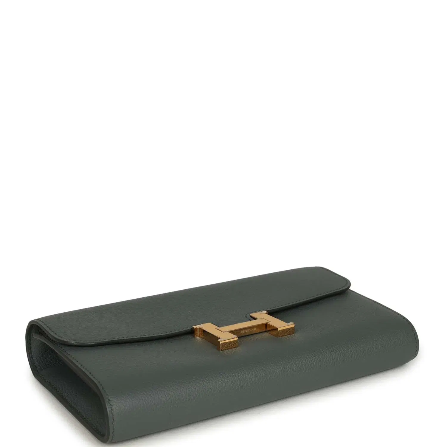 Hermes Constance Wallet To Go Vert Amande Evercolor Gold Hardware