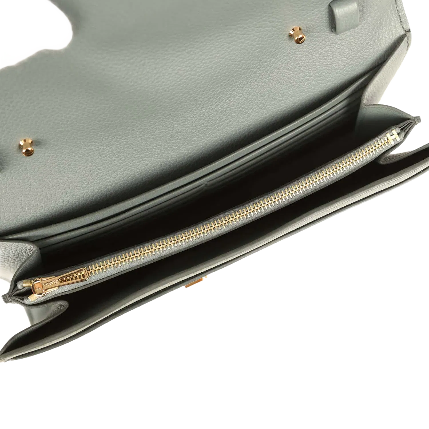 Hermes Constance Wallet To Go Vert Amande Evercolor Gold Hardware