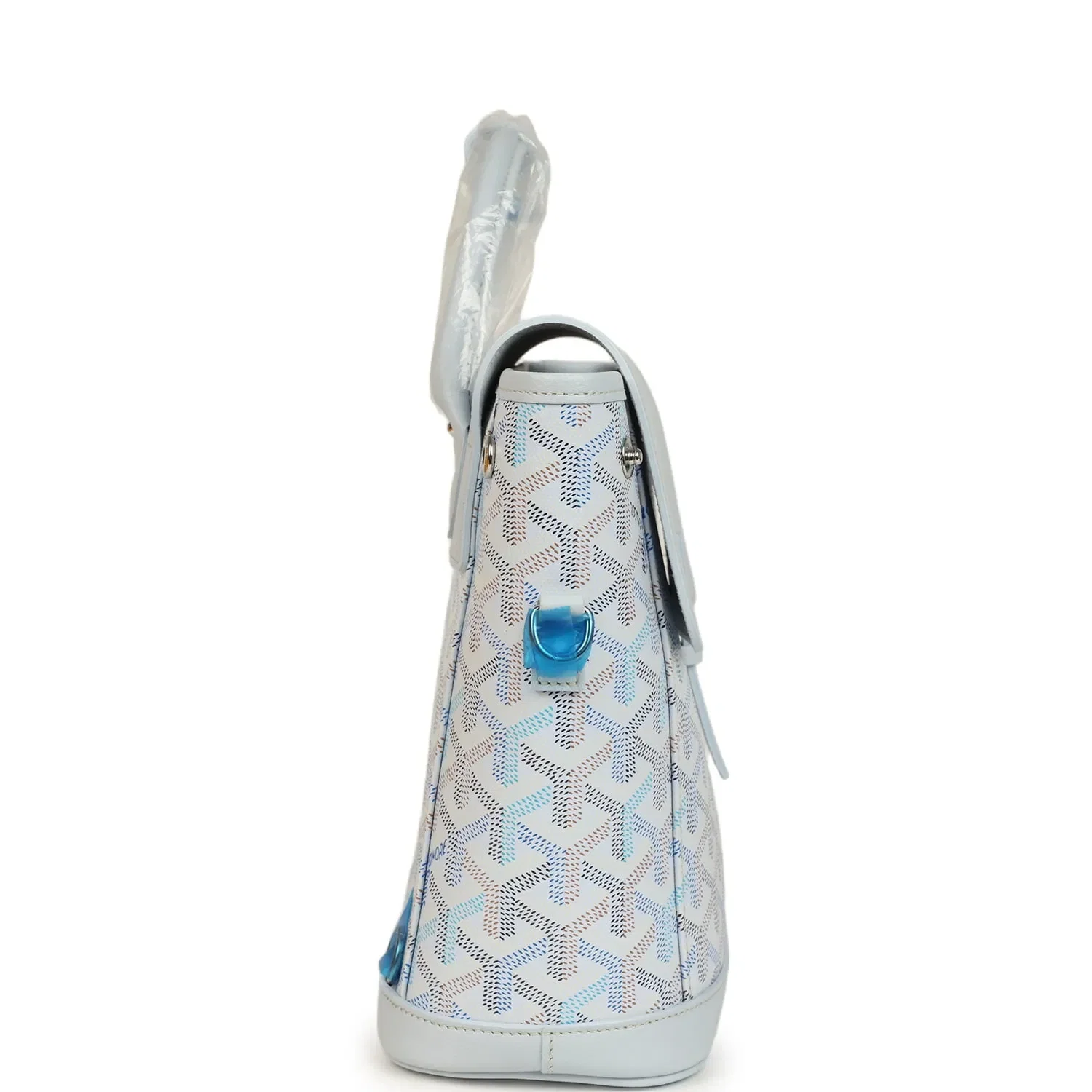 Goyard Goyardine Canvas Polar Blue Mini Alpin Backpack Palladium Hardware