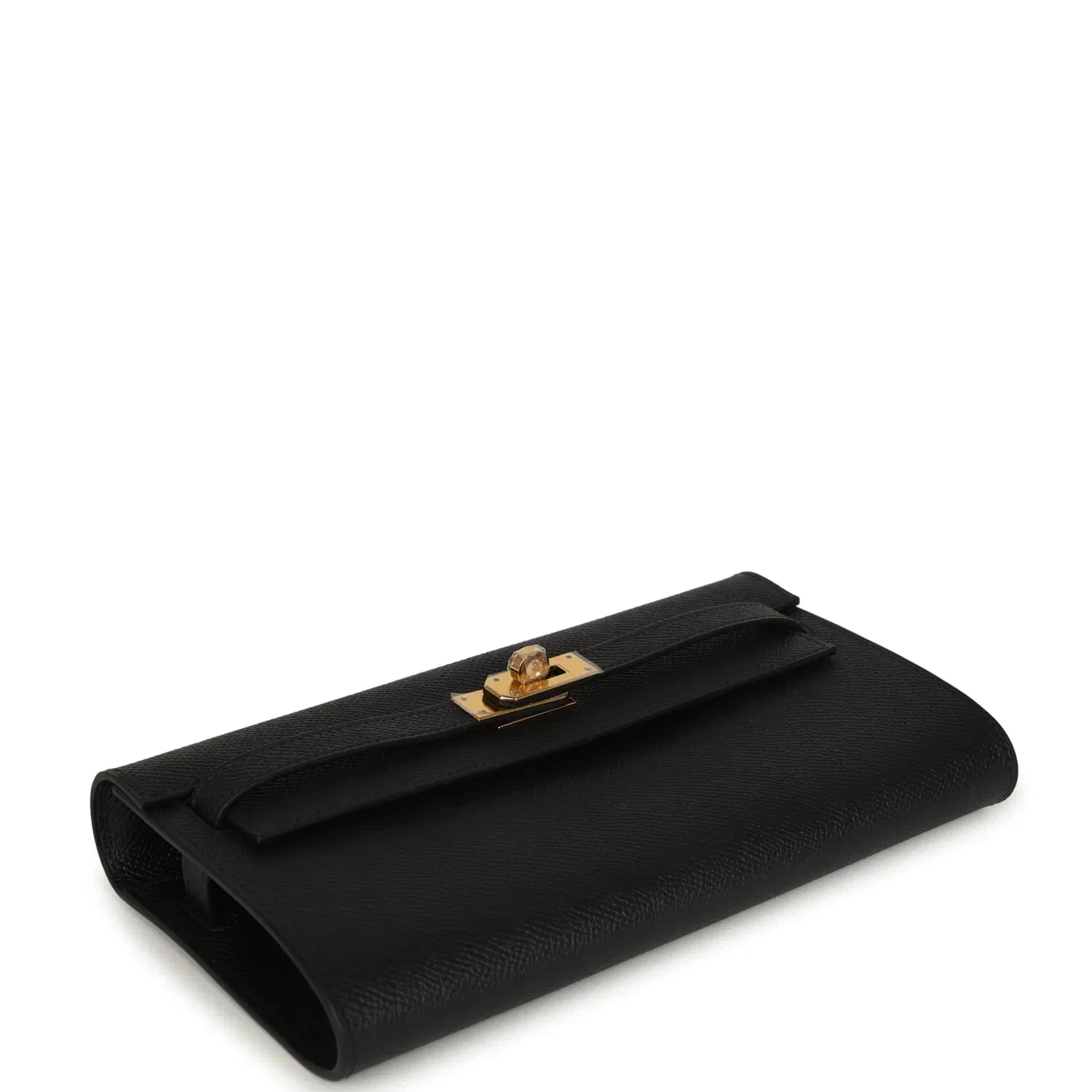 Hermes Kelly Wallet To Go Black Epsom Gold Hardware