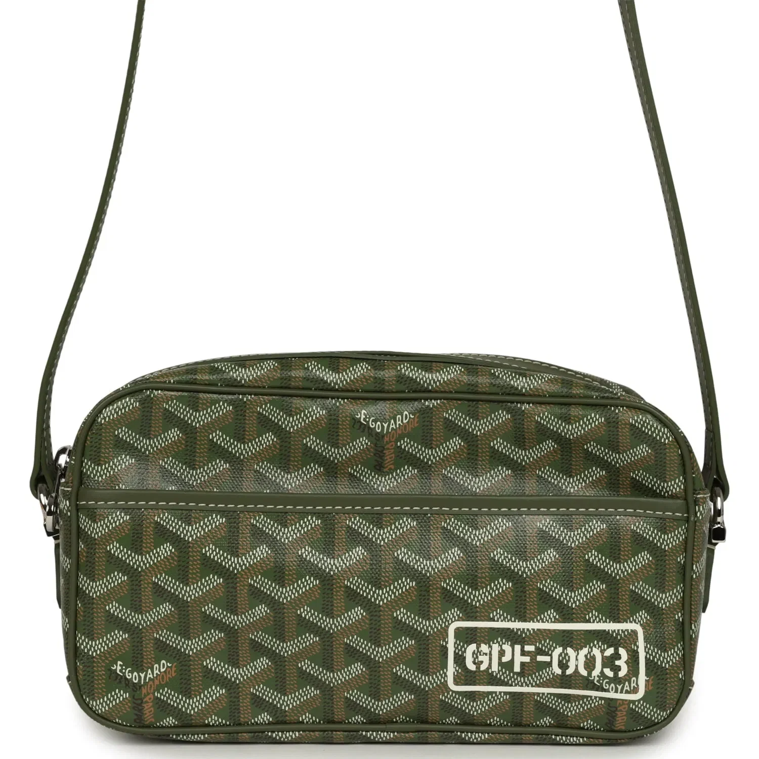 Goyard Goyardine Khaki Cap Vert PM Bag Palladium Hardware