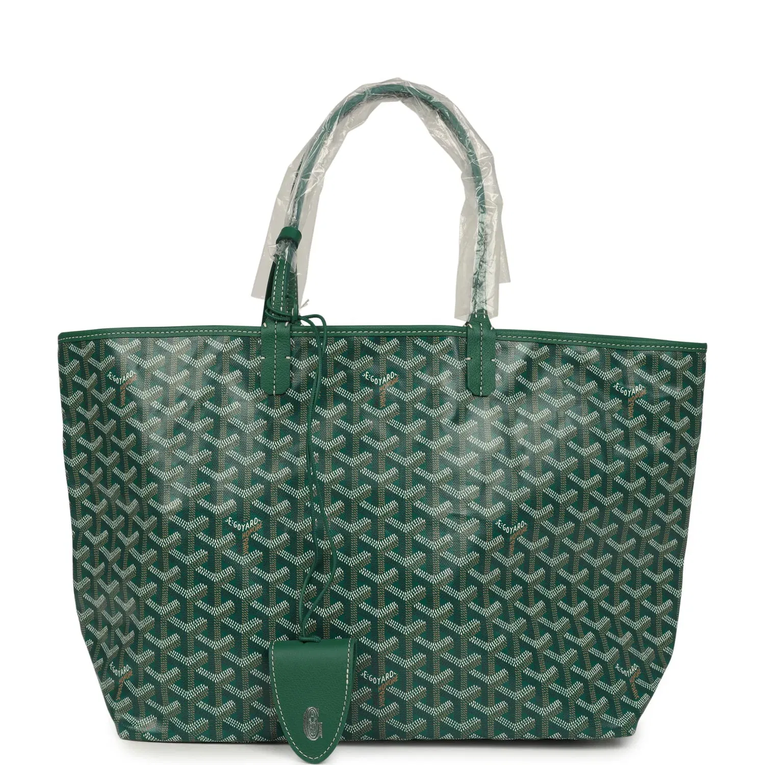 Goyard Goyardine Green Saint Louis PM Tote Bag Palladium Hardware
