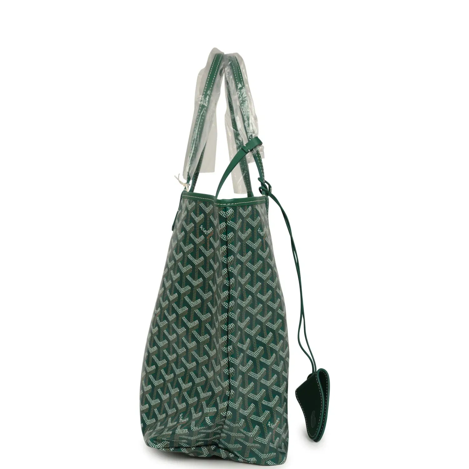 Goyard Goyardine Green Saint Louis PM Tote Bag Palladium Hardware