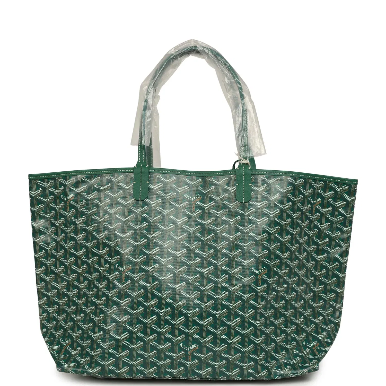 Goyard Goyardine Green Saint Louis PM Tote Bag Palladium Hardware