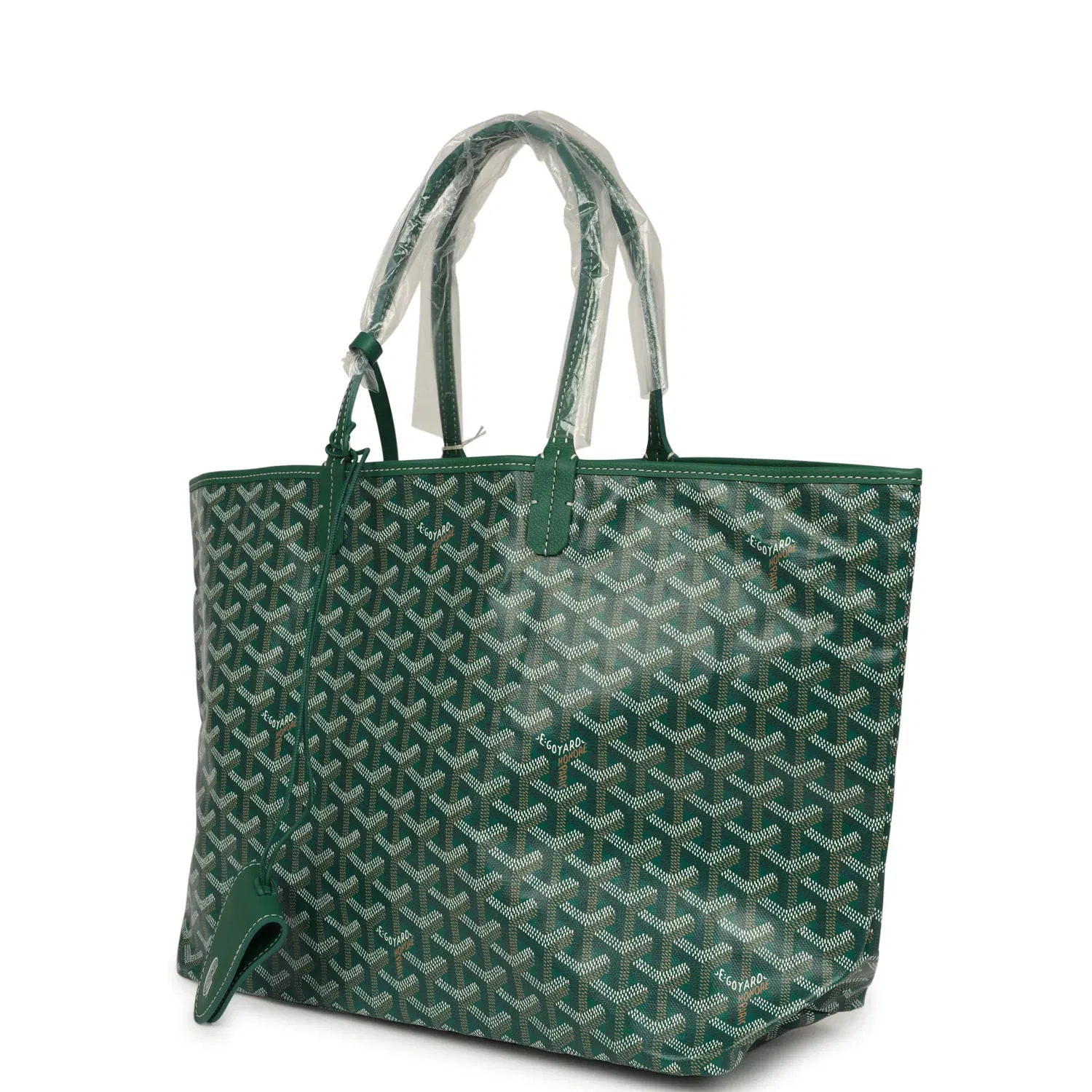 Goyard Goyardine Green Saint Louis PM Tote Bag Palladium Hardware
