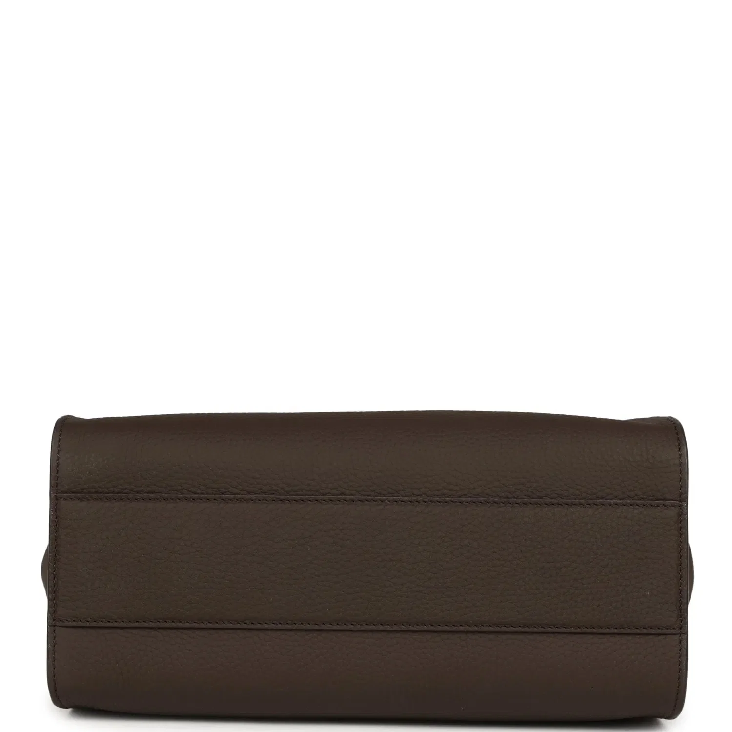 The Row Marlo 12 Tote Bag Deep Brown Calfskin Silver Hardware
