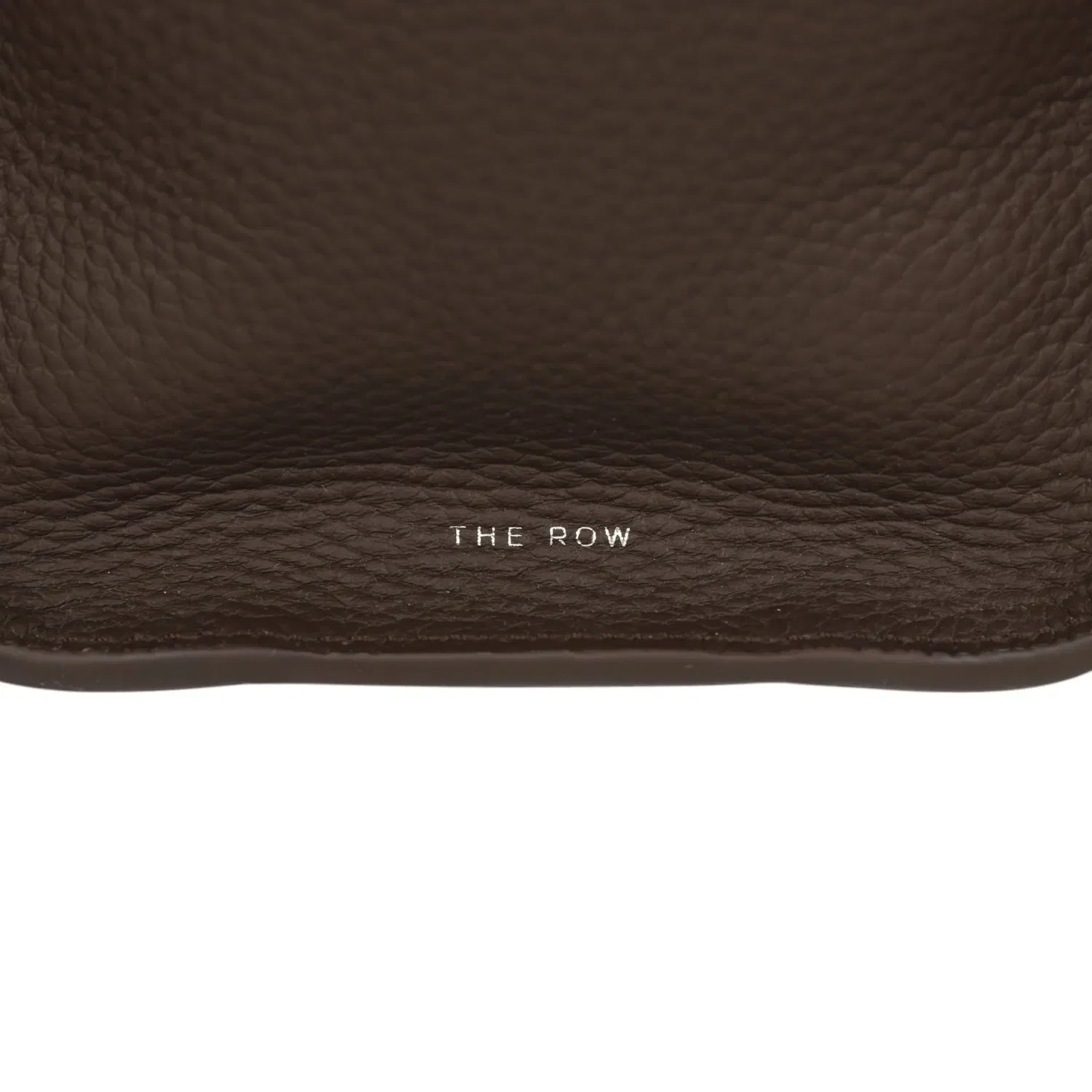 The Row Marlo 12 Tote Bag Deep Brown Calfskin Silver Hardware