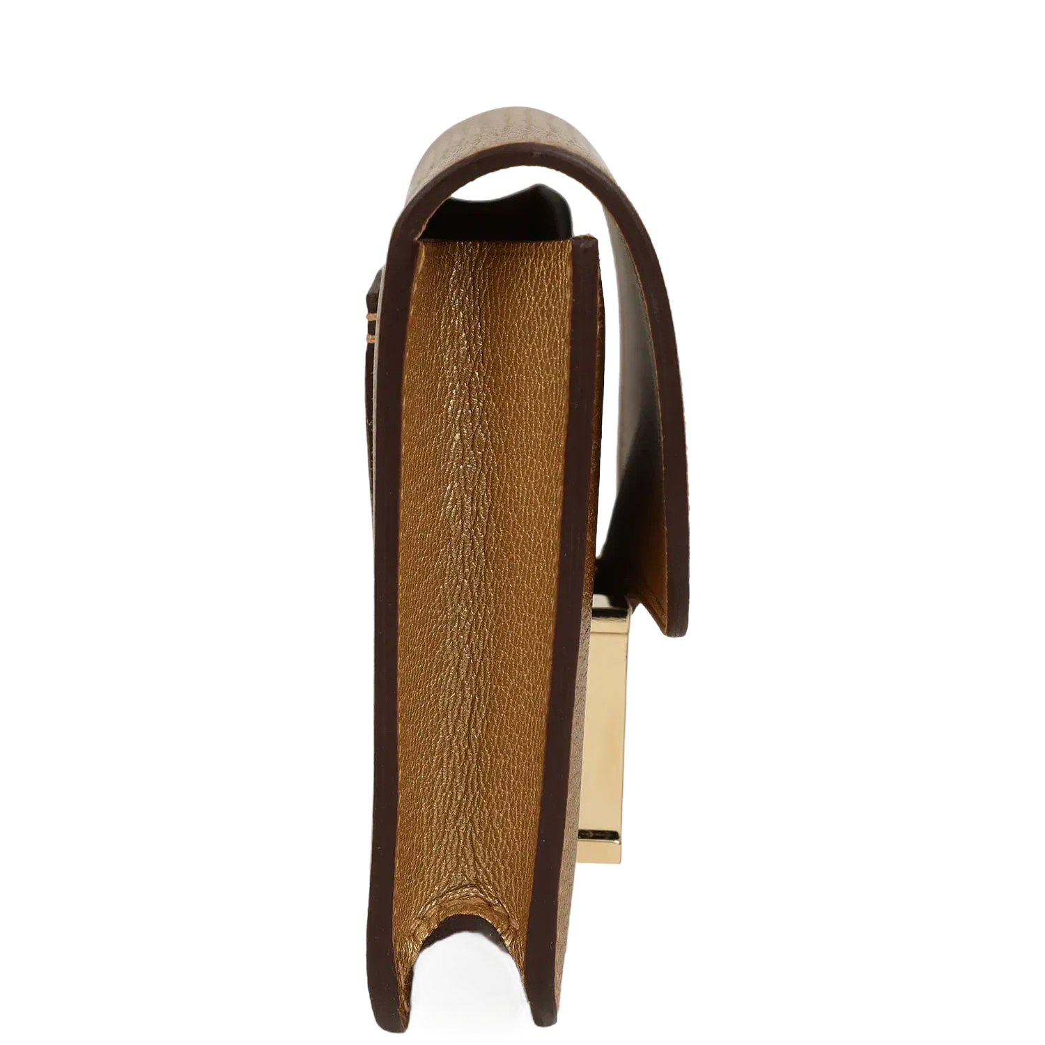 Hermes Constance Slim Wallet Dore Chevre Chamkilight Permabrass Hardware