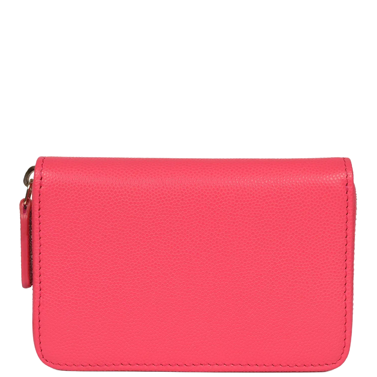 Chanel CC Zipped Wallet Fuchsia Shiny Caviar Light Gold Hardware