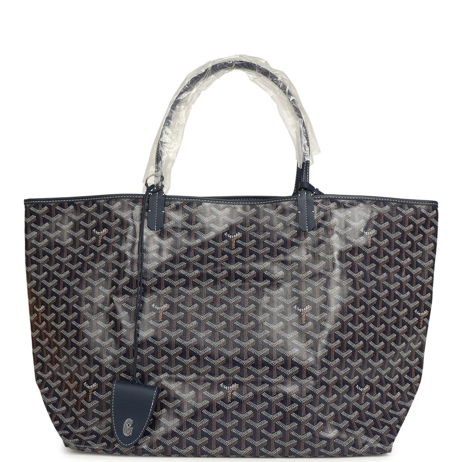 Goyard Goyardine Navy Saint Louis GM Tote Bag Palladium Hardware