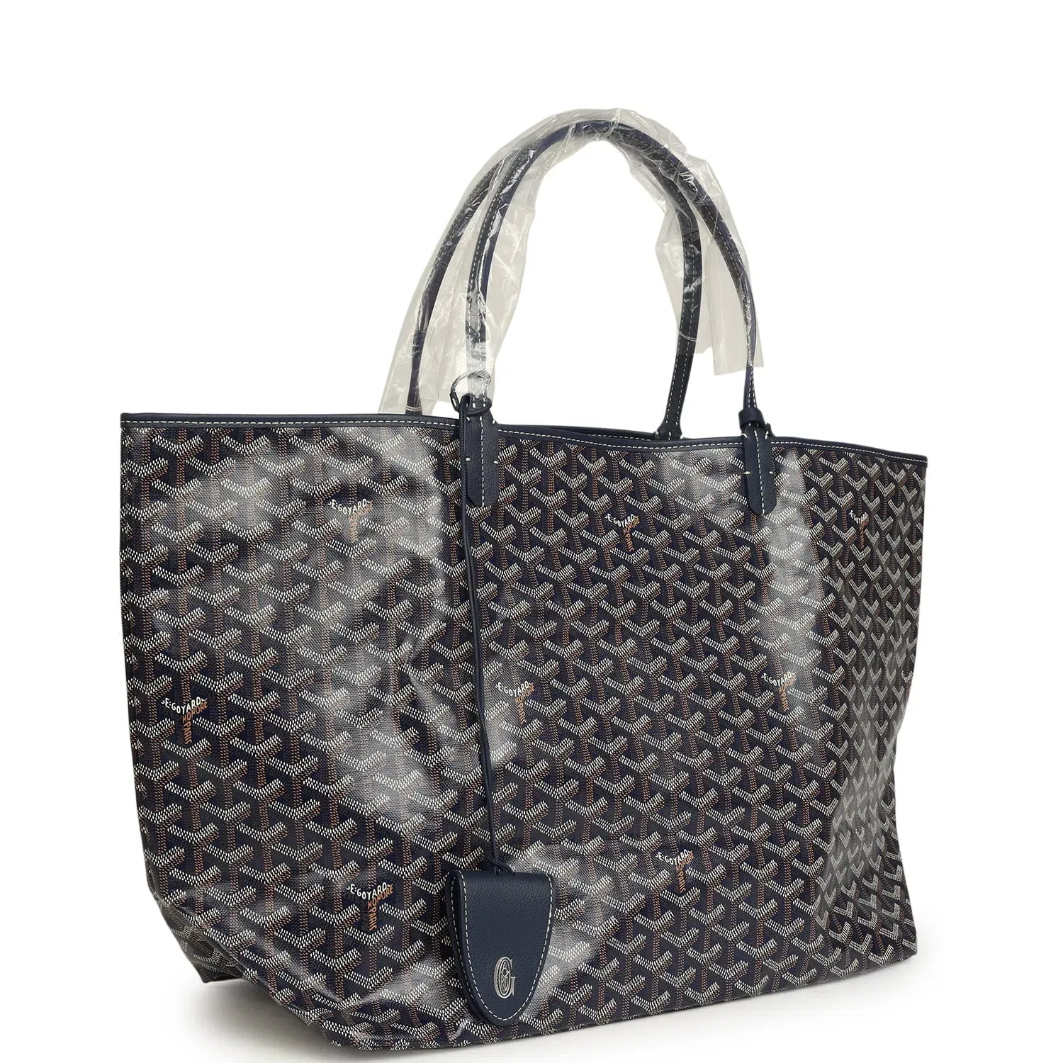Goyard Goyardine Navy Saint Louis GM Tote Bag Palladium Hardware