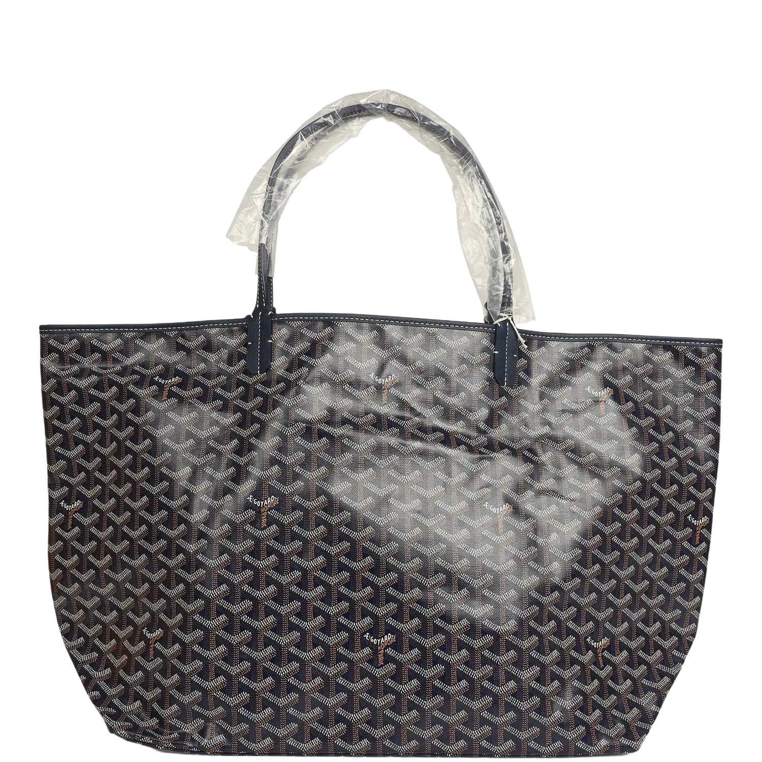 Goyard Goyardine Navy Saint Louis GM Tote Bag Palladium Hardware