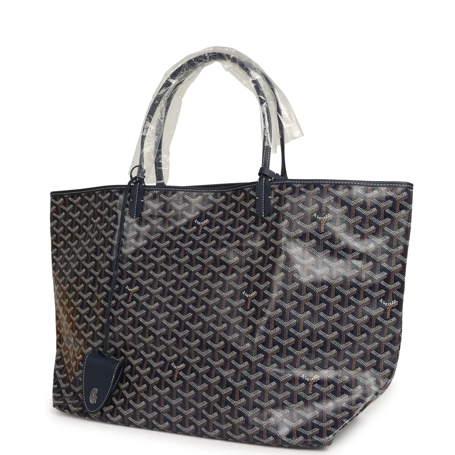 Goyard Goyardine Navy Saint Louis GM Tote Bag Palladium Hardware