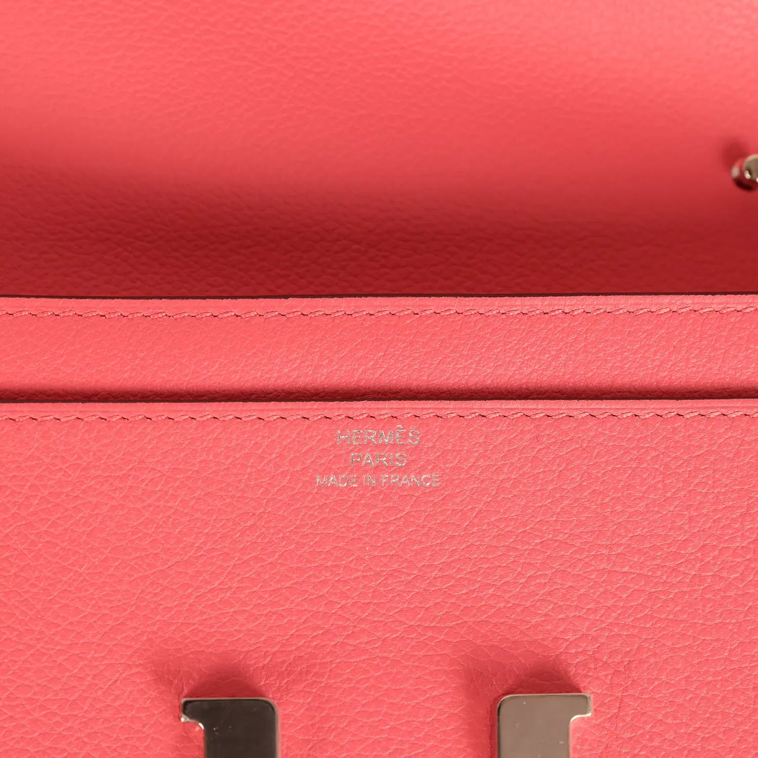Hermes Constance Wallet To Go Rose Azalee Evercolor Palladium Hardware