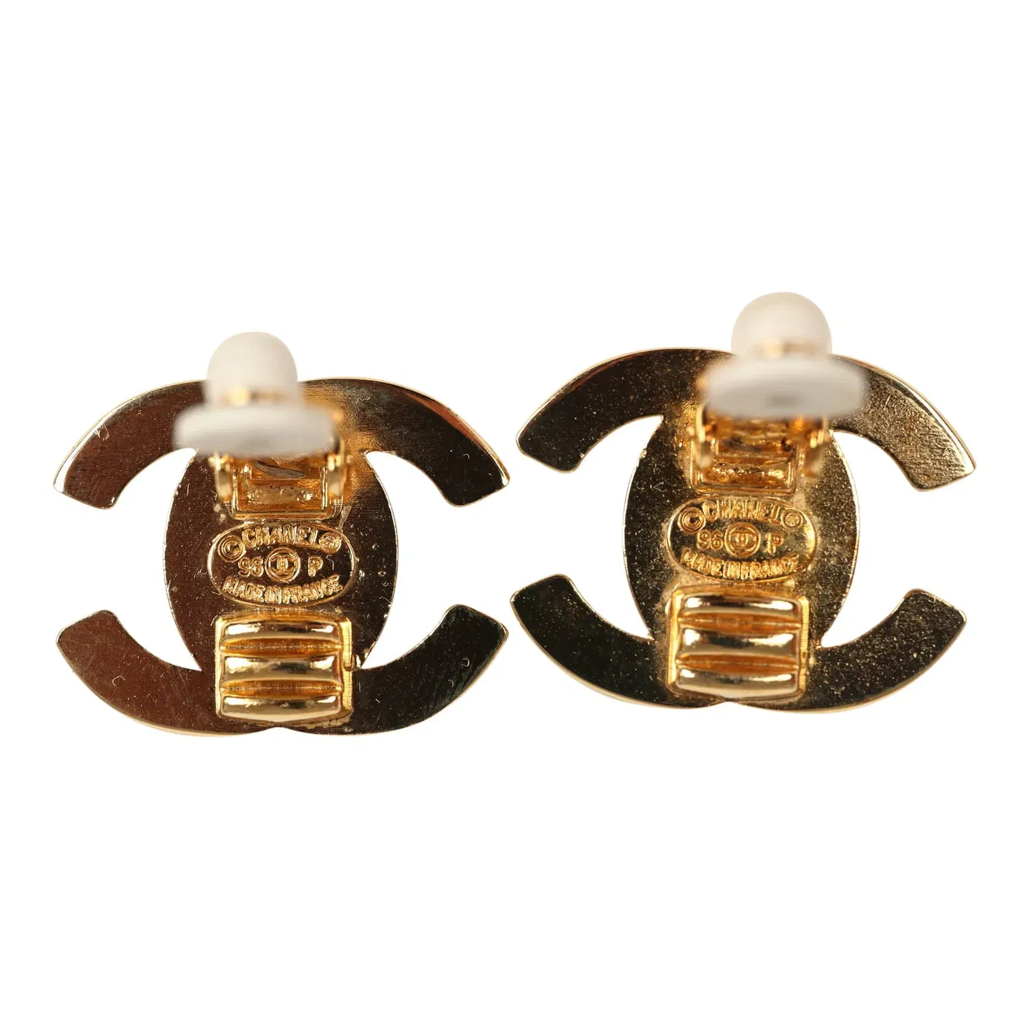 Chanel Vintage Chanel 24K Gold Plated Small CC Turnlock Earrings