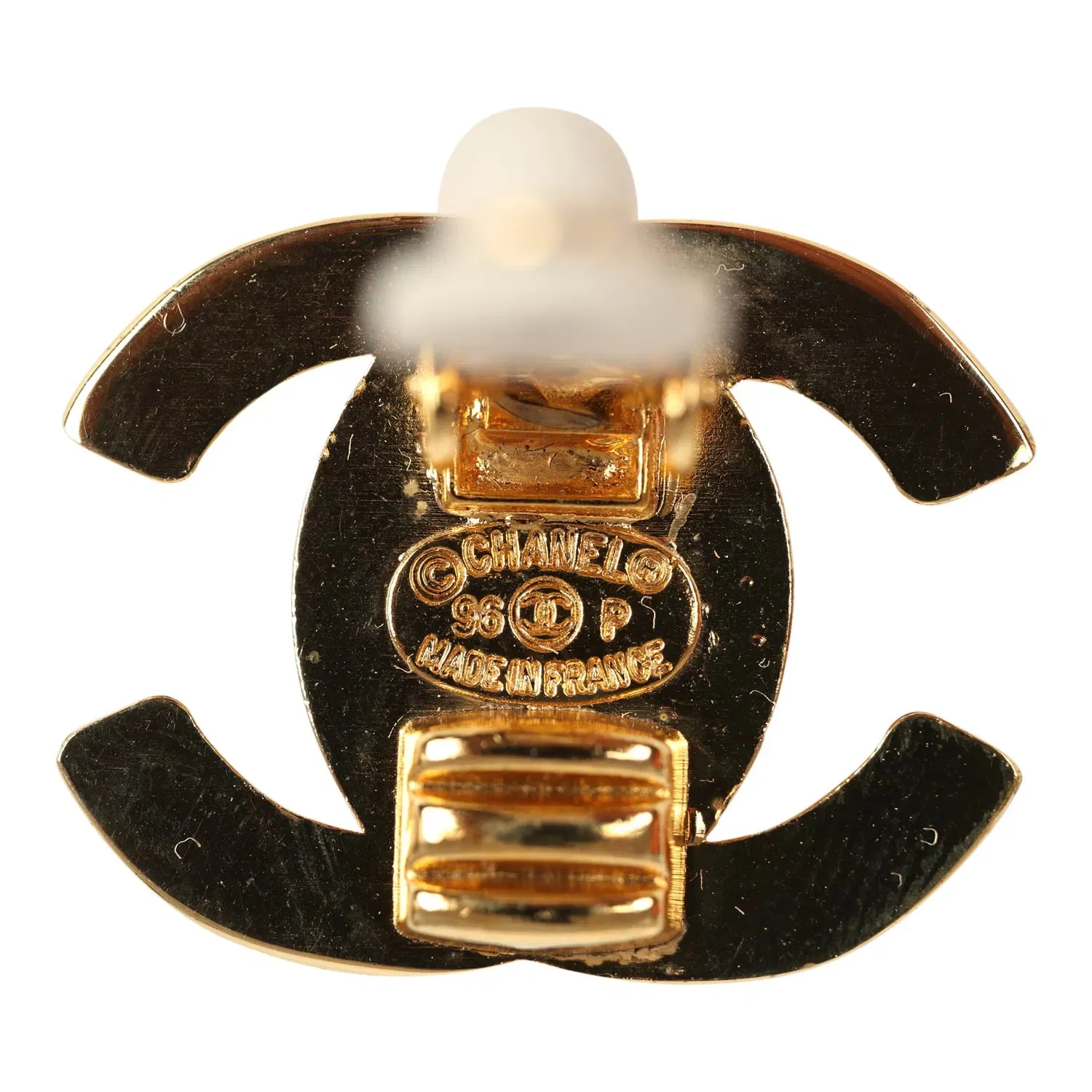 Chanel Vintage Chanel 24K Gold Plated Small CC Turnlock Earrings