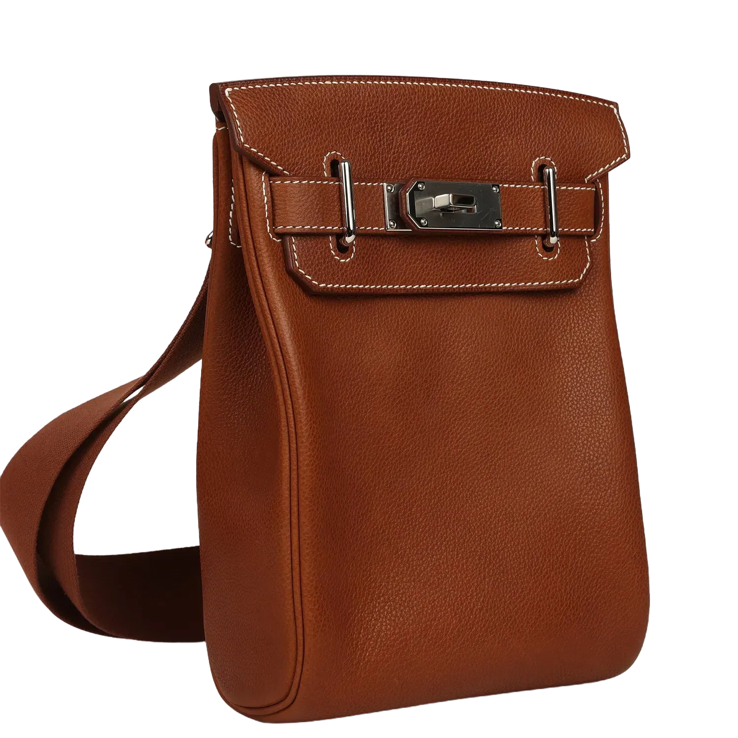 Hermes HAC A Dos PM Backpack Fauve Barenia Faubourg Palladium Hardware