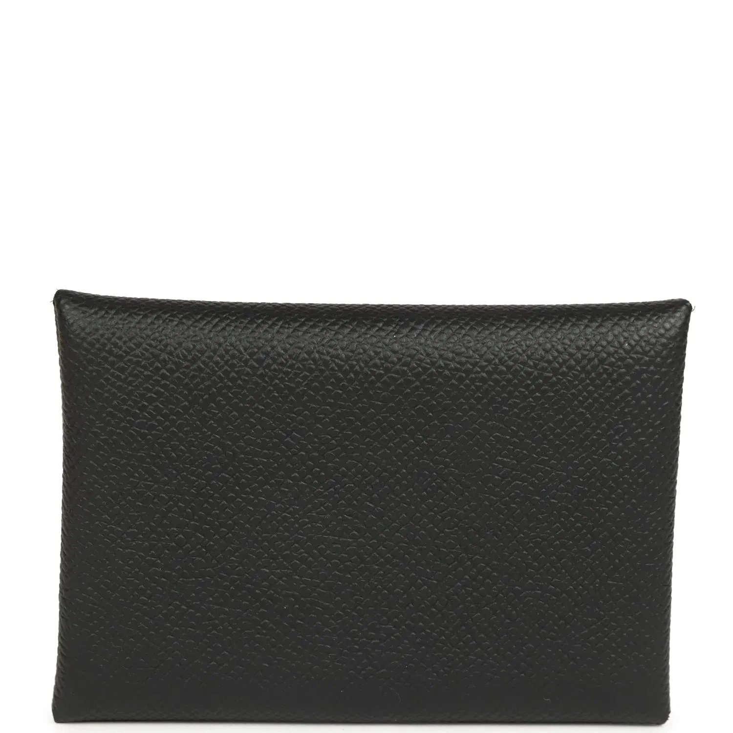 Hermes Calvi Duo Card Holder Black Epsom Palladium Hardware