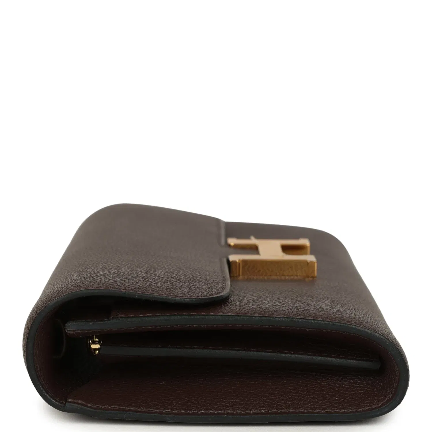 Hermes Constance Wallet To Go Moka Evercolor Gold Hardware
