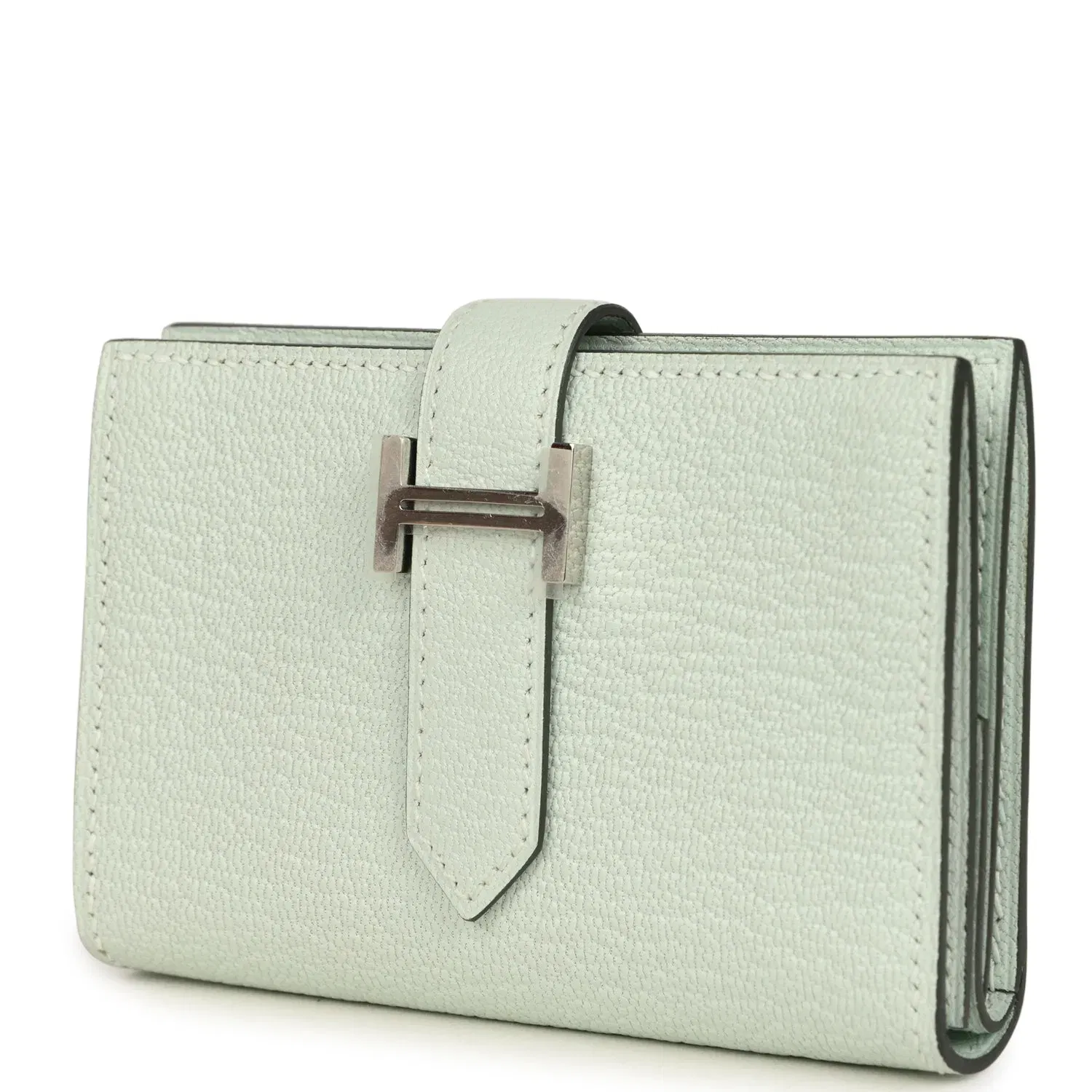 Hermes Bearn Mini Wallet Vert Peppermint Chevre Mysore Palladium Hardware