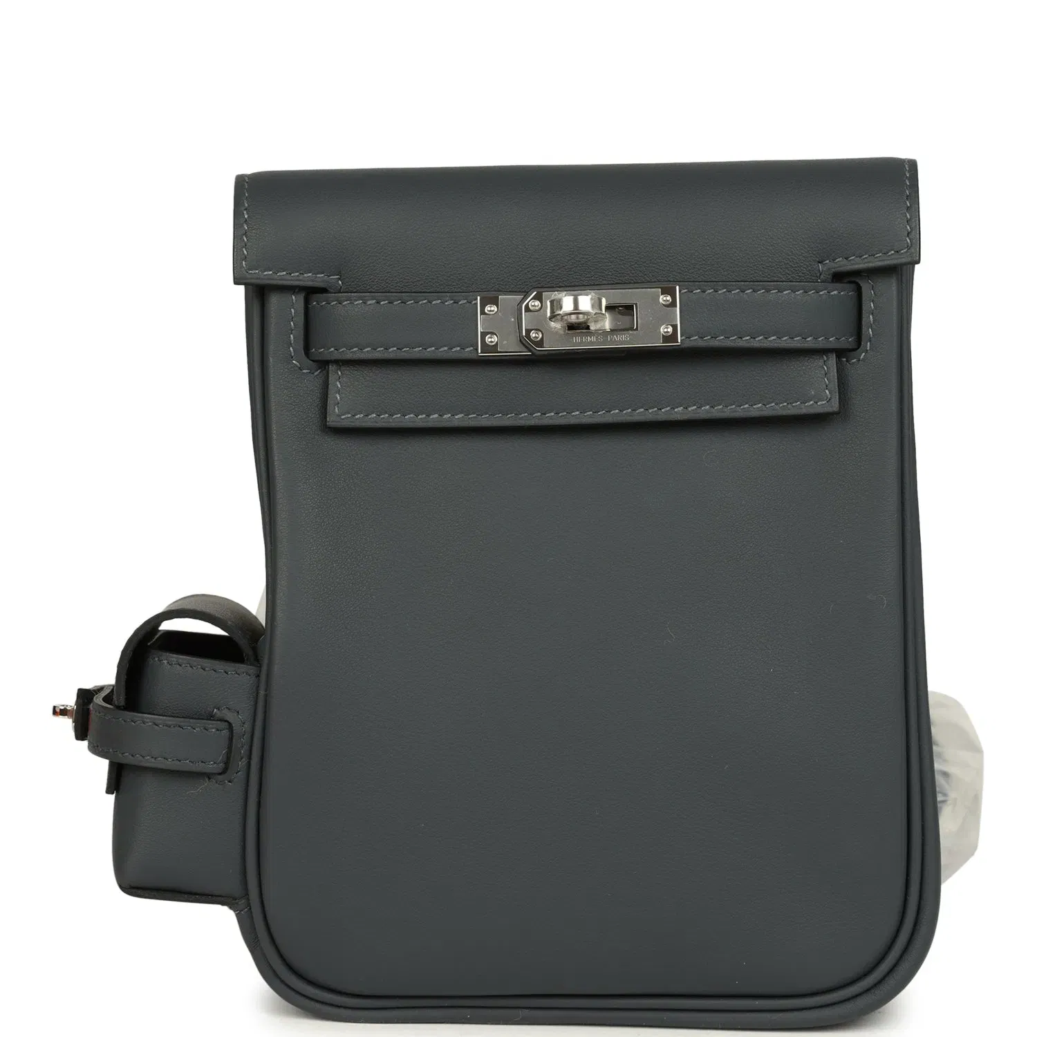 Hermes Mini Kelly Jump Backpack Gris Misty Swift Palladium Hardware