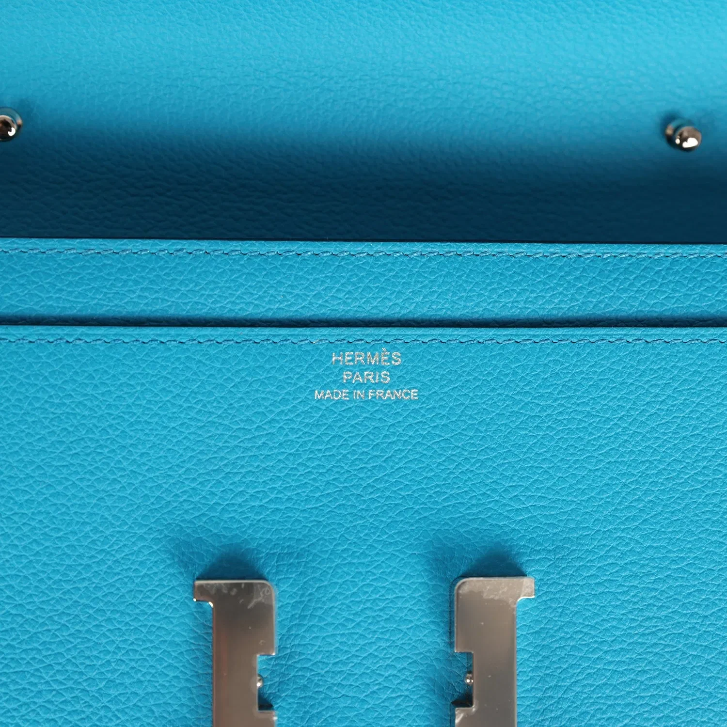 Hermes Constance Wallet To Go Bleu Frida Evercolor Palladium Hardware