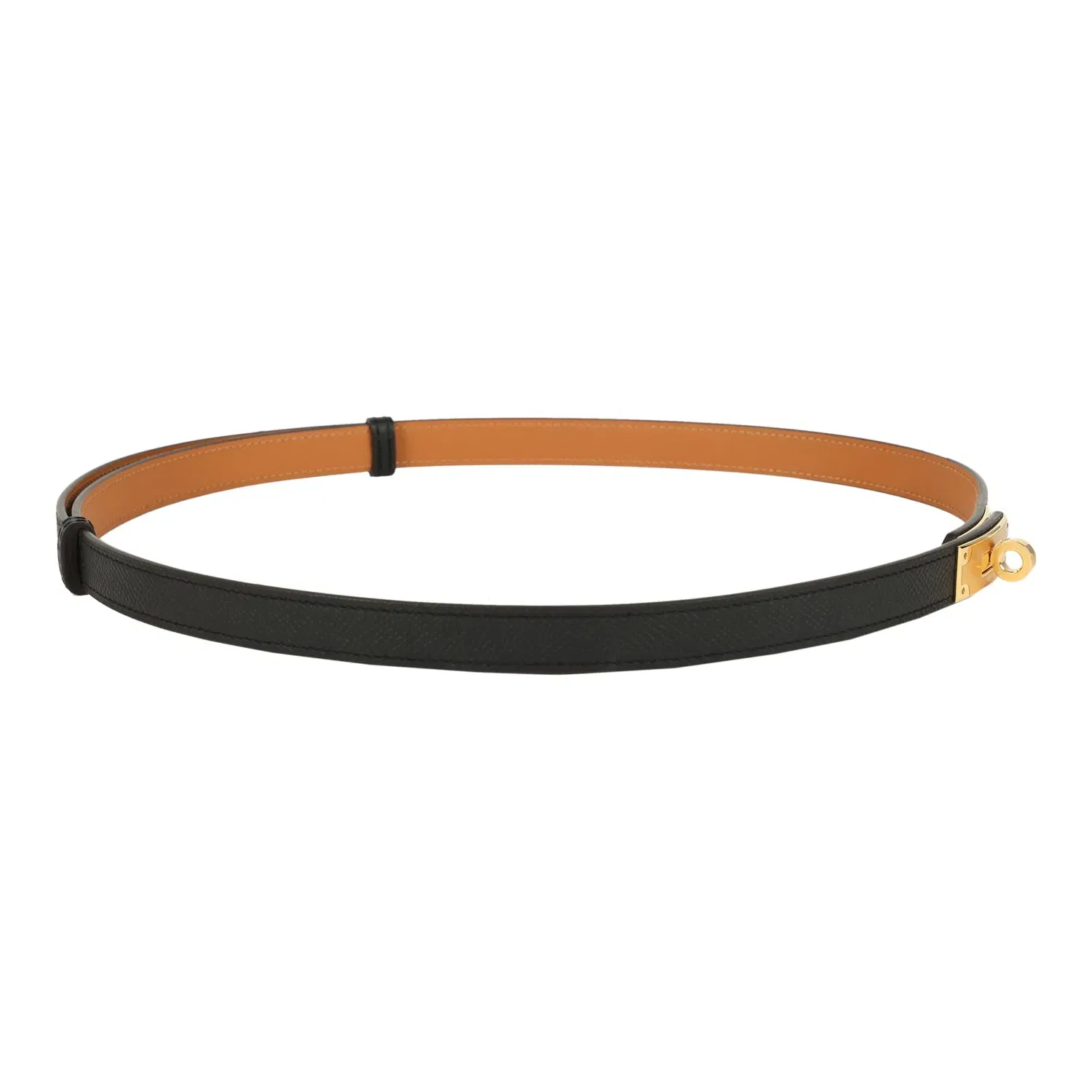 Hermes Kelly Pocket Belt 18 Black Epsom Gold Hardware