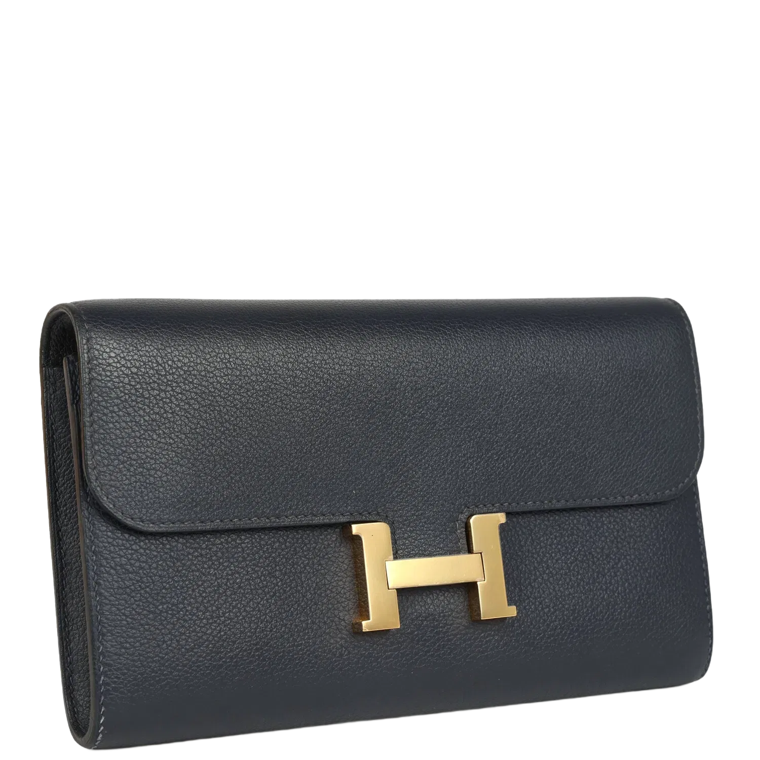 Hermes Constance Wallet To Go Bleu Nuit Evercolor Gold Hardware
