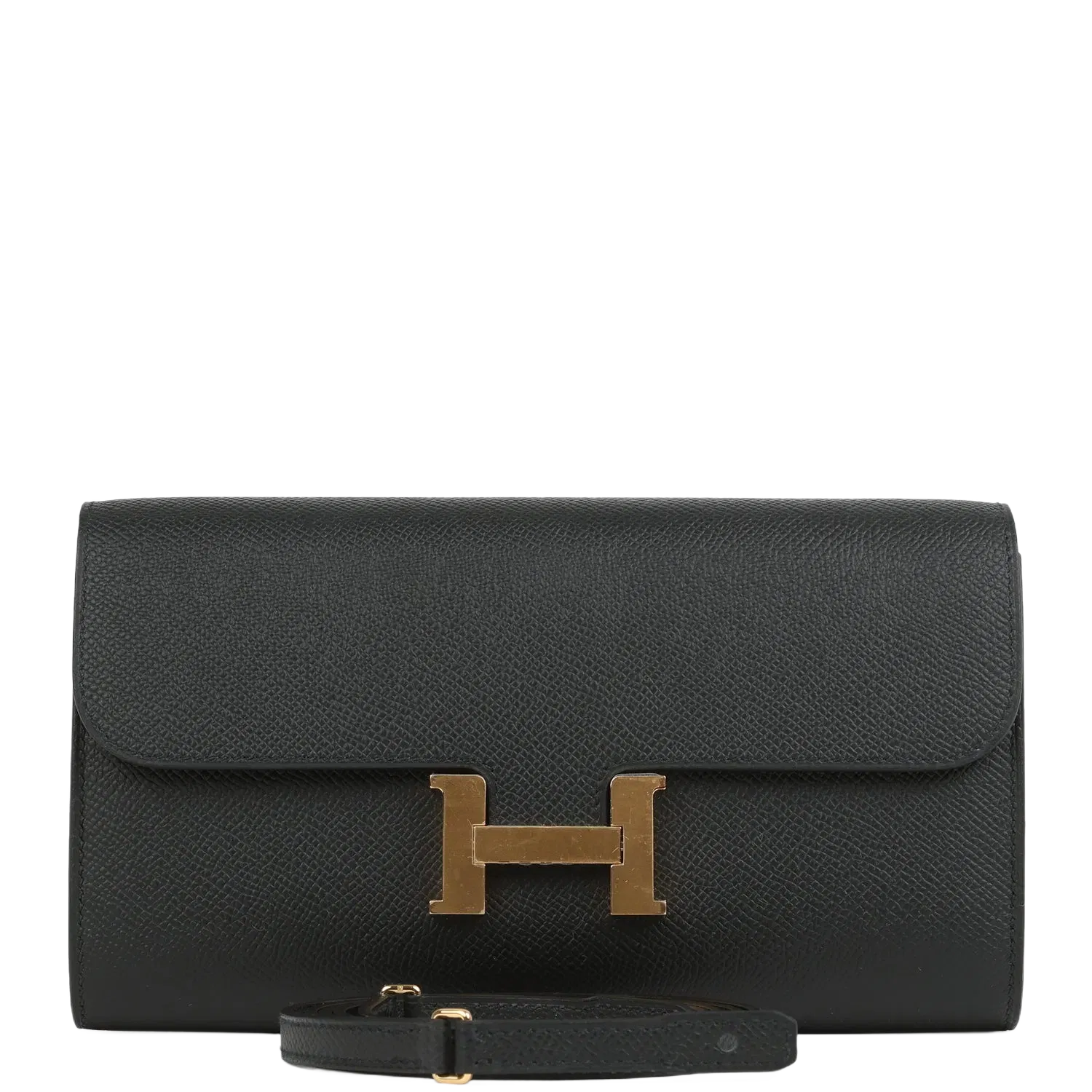 Hermes Constance Wallet To Go Black Epsom Gold Hardware