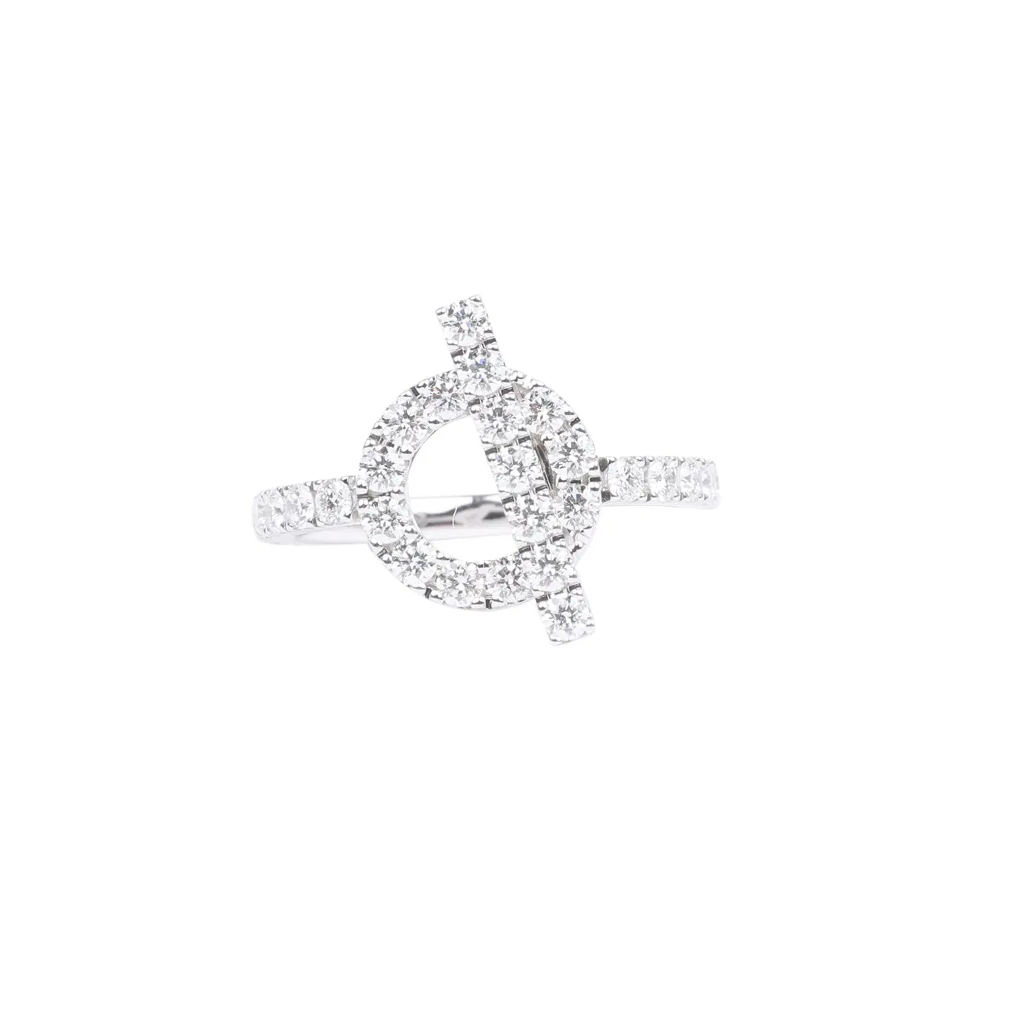 Hermes Finesse Ring Diamonds and 18K White Gold