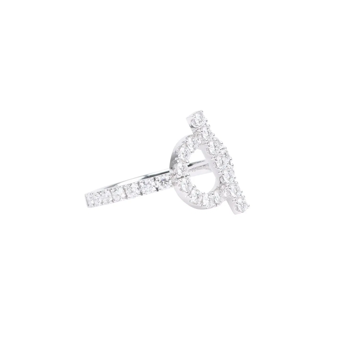 Hermes Finesse Ring Diamonds and 18K White Gold