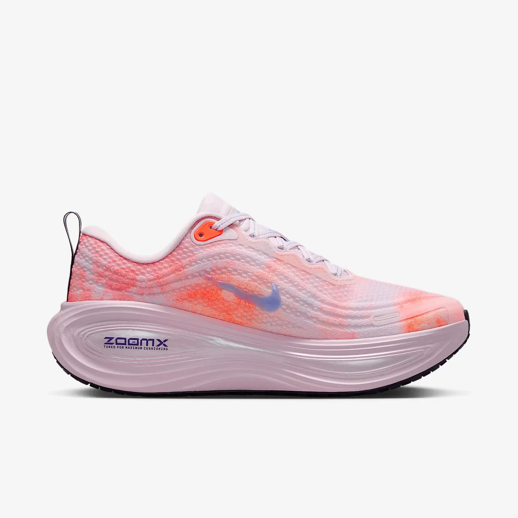 Nike Vomero Plus Women's Road Running Shoes Color: Bleached Lilac/Royal Pulse-Hyper Crimson Style: IV5737-500